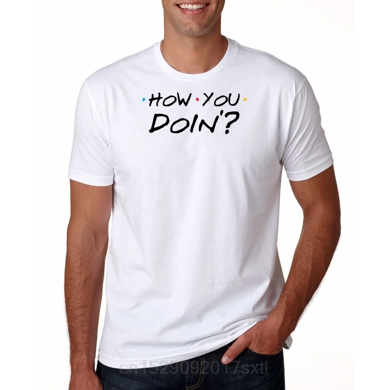 

How You Doin Quotes Joey Tribbiani Frinds Tv Shows T-shirt Unisex Graphic Tee Casual Black Summer Top