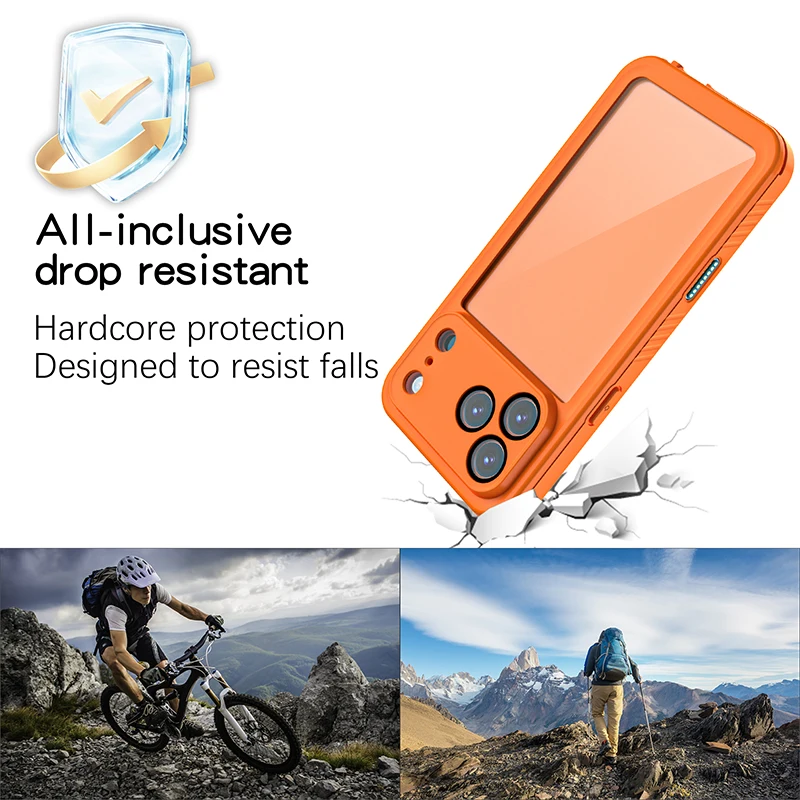Ultimate Waterproof IP68 Full-Body Protective Diving Case with Heavy-Duty Drop Proof Design