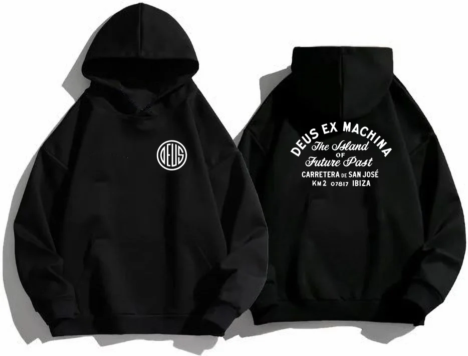 

new Casual Men's Black Funny Hoodie Skull and Snake HD Print Destiny Ex Machina Gear Women's Cotton Hoodie