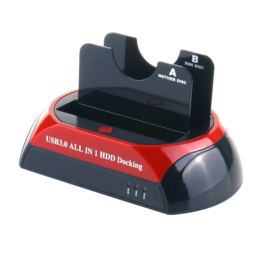 Dual-Bay Hard Drive Docking Station USB 3.0 SATA for 2.5 and 3.5 inch