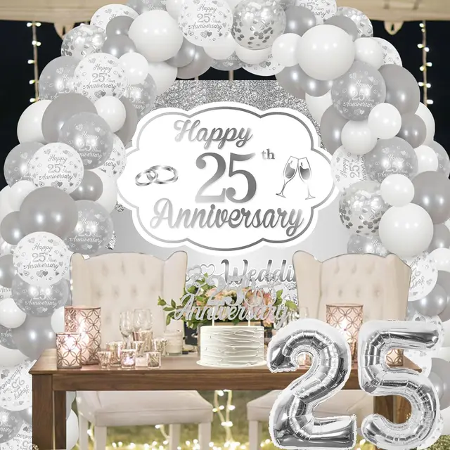 25th Wedding Anniversary Decoration Ideas