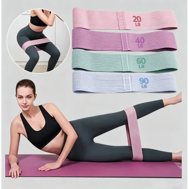 Hip Glute Resistance Bands Elastic Loop Fitness Bands Workout Yoga Training Exercise Equipment for Legs Butt Thighs
