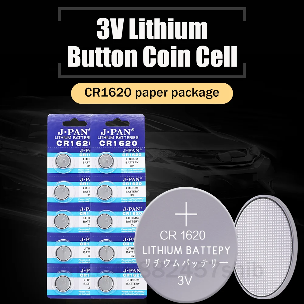 Insten CR1620 3V Lithium Batteries Coin Button Cell Watch Battery (1 Pack  of 5)