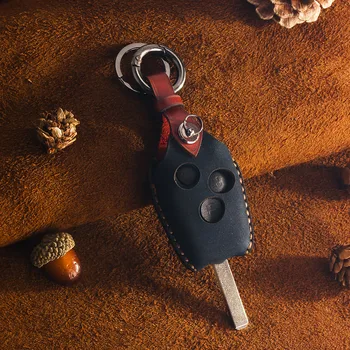 Cover chiave telecomando per Renault Kangoo II Clio III Modus Twingo Master 5 Cover chiave telecomando per Renault Kangoo II Clio III Modus Twingo Master - KEYYOU 3 pulsanti portachiavi in pelle Fob per Renault Kangoo II Clio III Modus Twingo