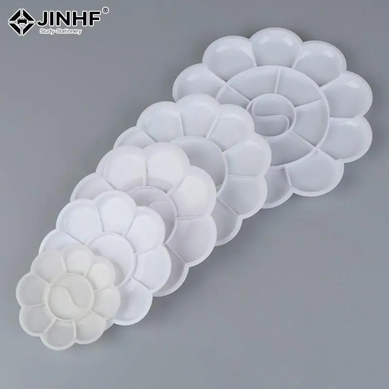 4 Size Palette Art Alternatives Paint Plastic Palette Supply White Watercolor Pigment Tray Painting Supplies