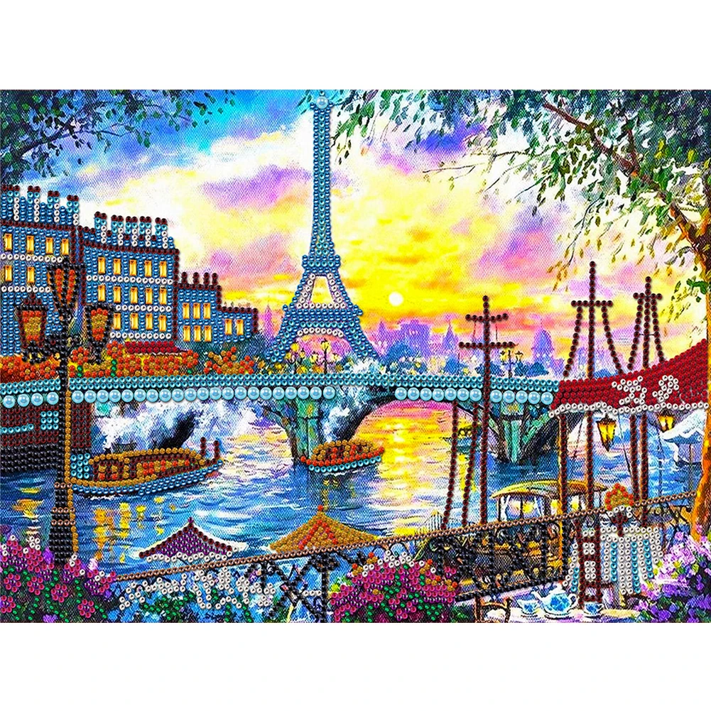 Torre Eiffel Diy 5d Kits de pintura de diamantes para adultos