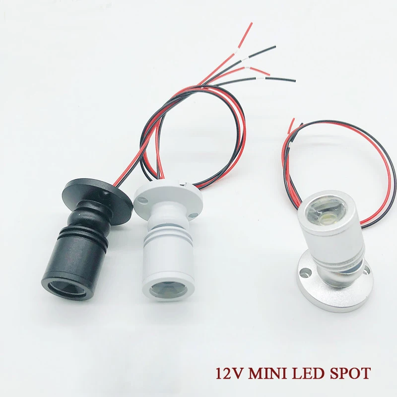 5PCS 12V Led 스포트 라이트 3W 표면 탑재 캐비닛 쇼케이스 카운터 쥬얼리 램프 회전 각도 천장 미니 스포트라이트 Downligt