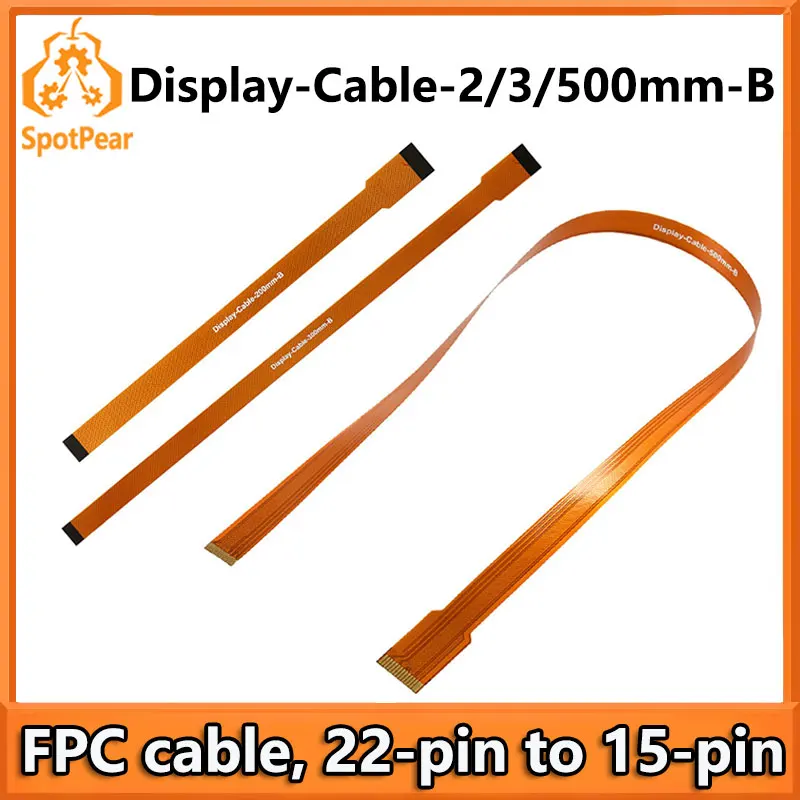 Enhanced Raspberry Pi DSI Flexible FPC Cable 22-Pin to 15-Pin (200/300/500mm Options)