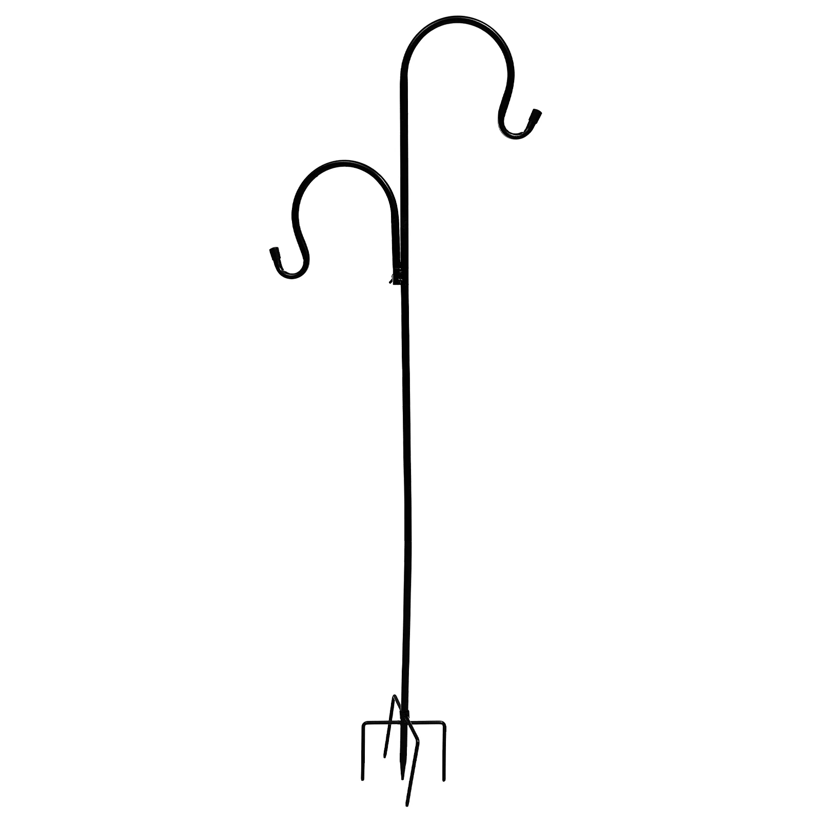 

Shepherd Hook Hooks Plant Ground Garden Flag Hanger Pole Wind Chimes for outside Streetlamp Window Light