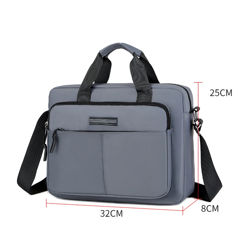 New Men's Large-capacity Horizontal Shoulder Bag Messenger Bag Briefcase Multifunctional Simple A4 Book Handbag Business Bag