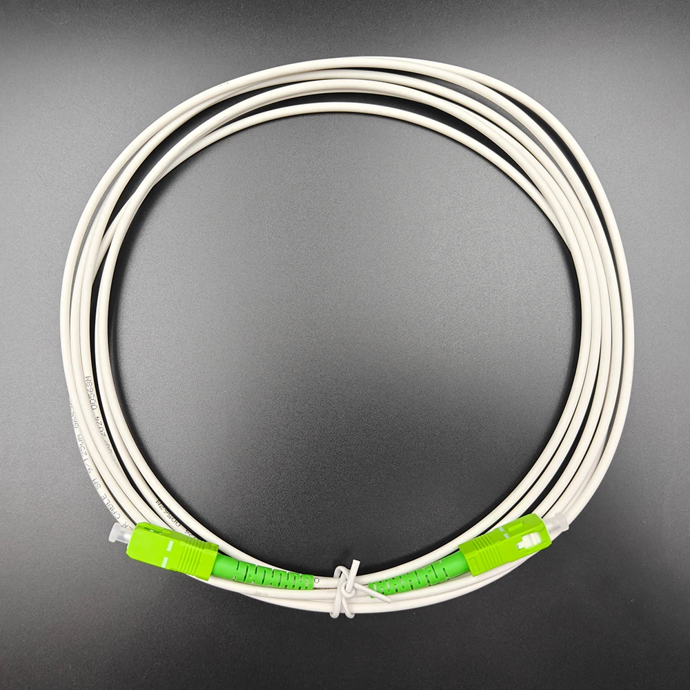 High-Performance Fiber Optic Indoor Cable - SC APC Single Mode, Low Loss Patch Cord