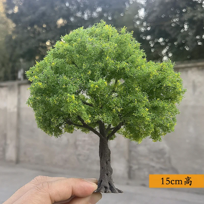Miniature Green Wire Tree for Landscape Decoration - 12cm