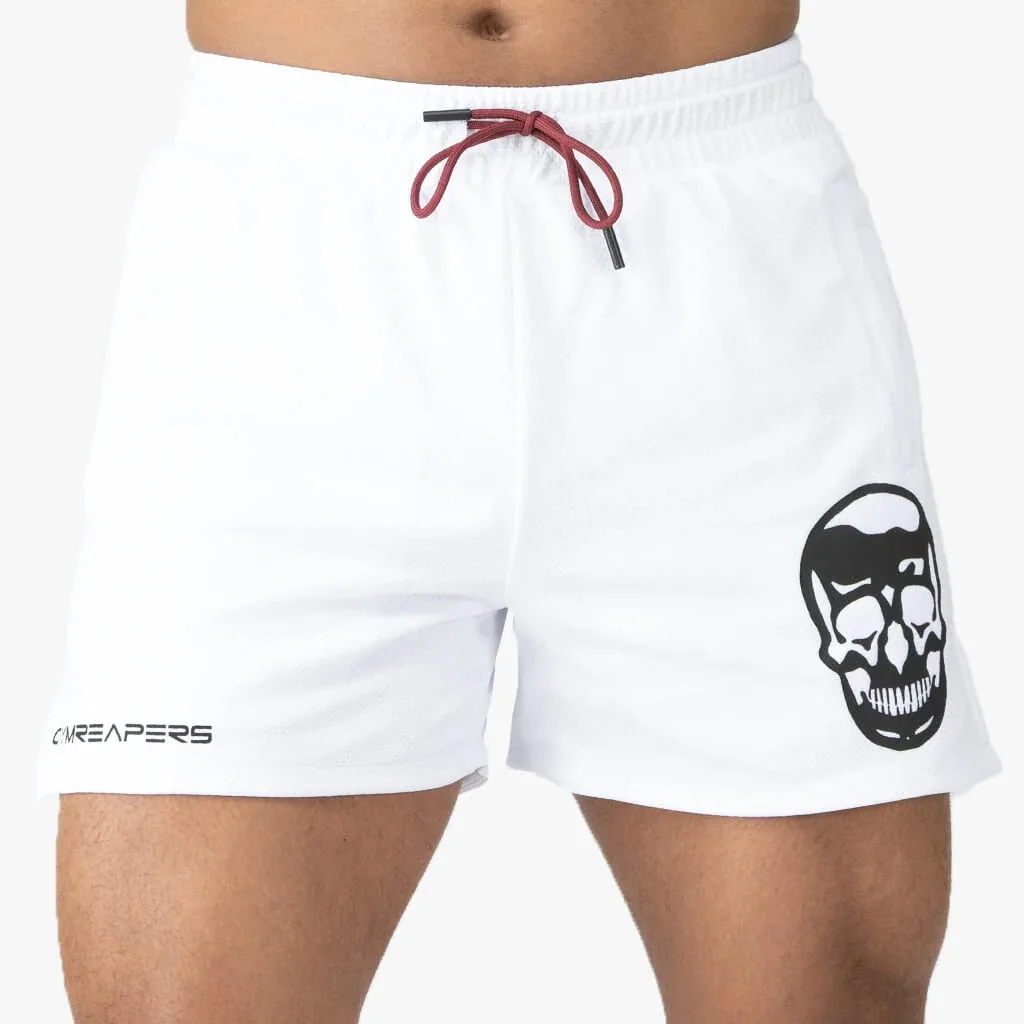 2024 New Muscle fitness quarter pants men's summer training mesh breathable athletic shorts 4