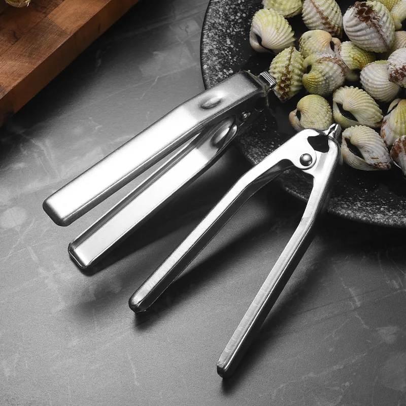 Stainless Steel Blood Clam Divine Tool for Easy Opening Kitchen Clamshell, Blood Clam Clamp Opener  Gadgets for Home