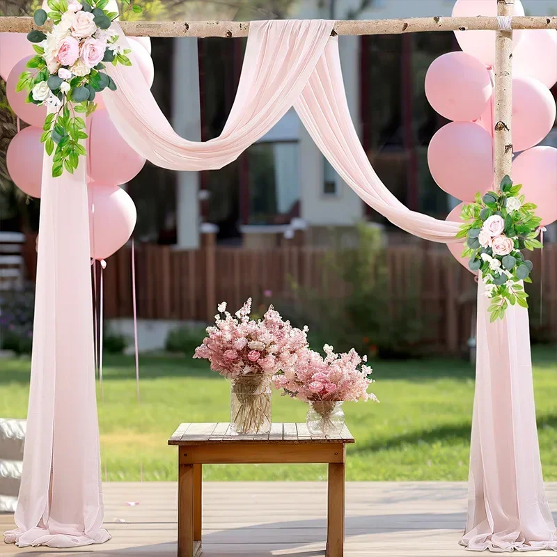 70*600cm Wedding Arch Drape Chiffon Fabric Draping Curtain Drapery wedding chiffon Draping Ceremony Reception Hanging Decoration
