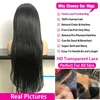 40 inch Bone Straight 13x4 13x6 360 Hd Transparen Lace Front Wig Human Hair Brazilian Pre Plucked Lace Frontal Wigs For Women 5