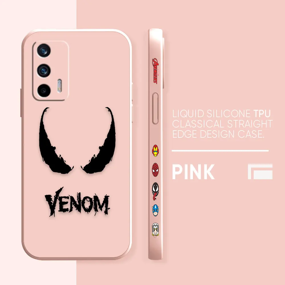 thumbnail image 1 of Case For OPPO Realme 9 8 8I 7 6 5 C21 GT NEO 2 3 5 V15 V25 Colour Simple Liquid Silicone Case Marvel Comics Venom, 1 of 5