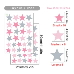 Whimsical Beige Cartoon Star Wall Stickers - Removable Nursery Decor (SL6107B)