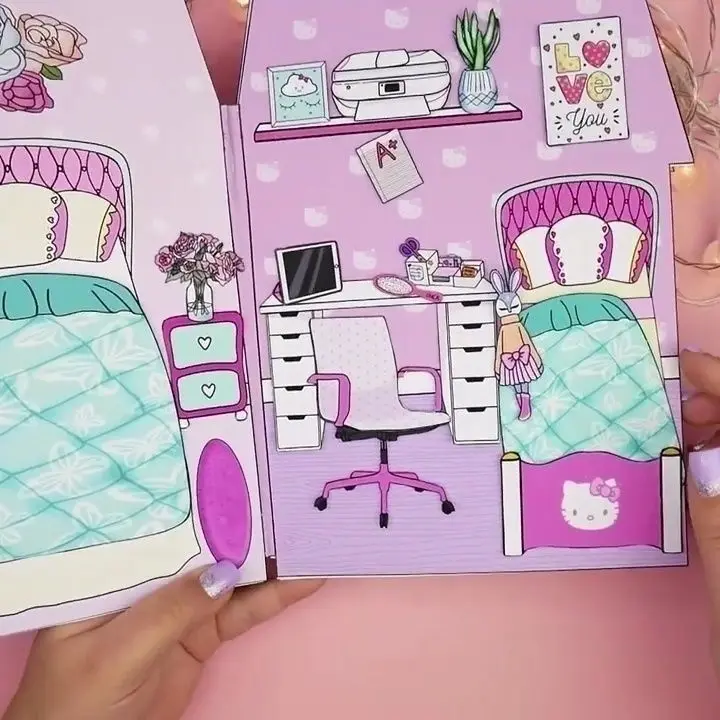 종이 인형 퍼즐, 따뜻한 반제품 재료 패키지, 감압 게임, 조용한 diy 퀴시 종이 책