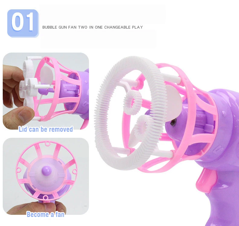 Soap Bubbles Bubble Gun Blowing Machine Automatic Toys Summer Outdoor Party Play Toy For Kids Boys Birthday Children's Day Gifts 2