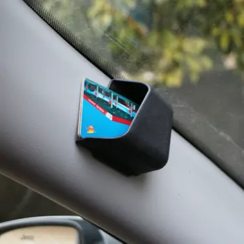 2pcs/set Car Universal Pillar Storage Box IC Card Holder Phone Cigarette Glasses Cigar Holder Container Case Organizer Acc. 1