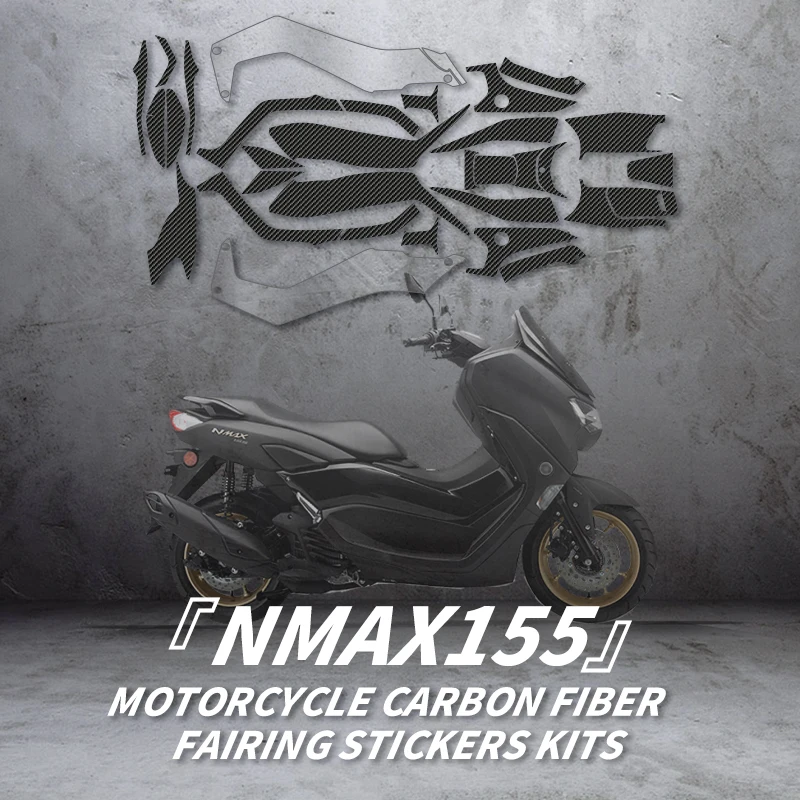 For YAMAHA NMAX155 Motorcycle 2020 2022 Years 5d Carbon Fiber Stickers Kits Bike Accessories Decoration Protection Refit Decals