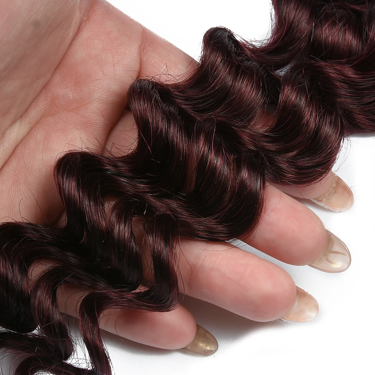 Deep Wave Bulk Human Hair 100g No Weft Human Hair Bundles Micro Human Braiding Hair for Boho Braids Human Braiding Hair HairUGo 6
