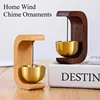Dopamine Wind Chime Magnetic Indoor Wind Chime, Oak Material Doorbell Copper Bell, Walnut Copper Trim Home Wind Chime Doorbell 1