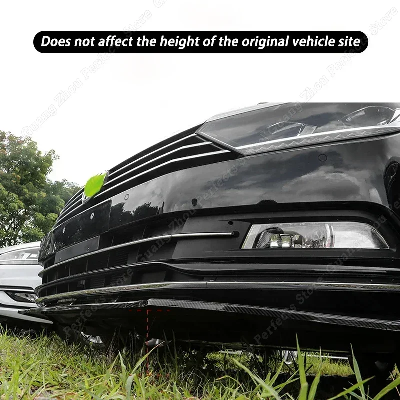 For VW Passat B8 2014 2015 2016 2017 2018 2019  Front Bumper Lip Splitter Spoiler Protector Body Kit Car Accessories Gloss Black