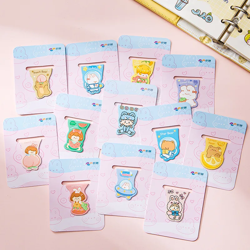 Magnetic Bookmark 10 pcs/pack Kawaii Girls Animals Cartoon Creative Stationery