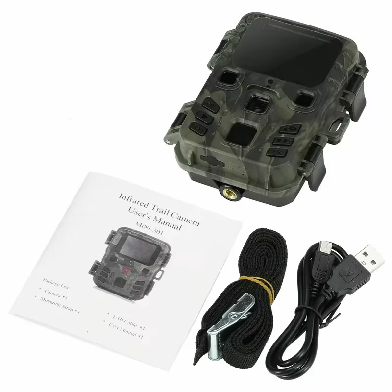 Hunting Trail Camera Trail Camera 24MP 1080P Outdoor Wildlife Cameras Surveillance Night Vision Photo Traps Mini301