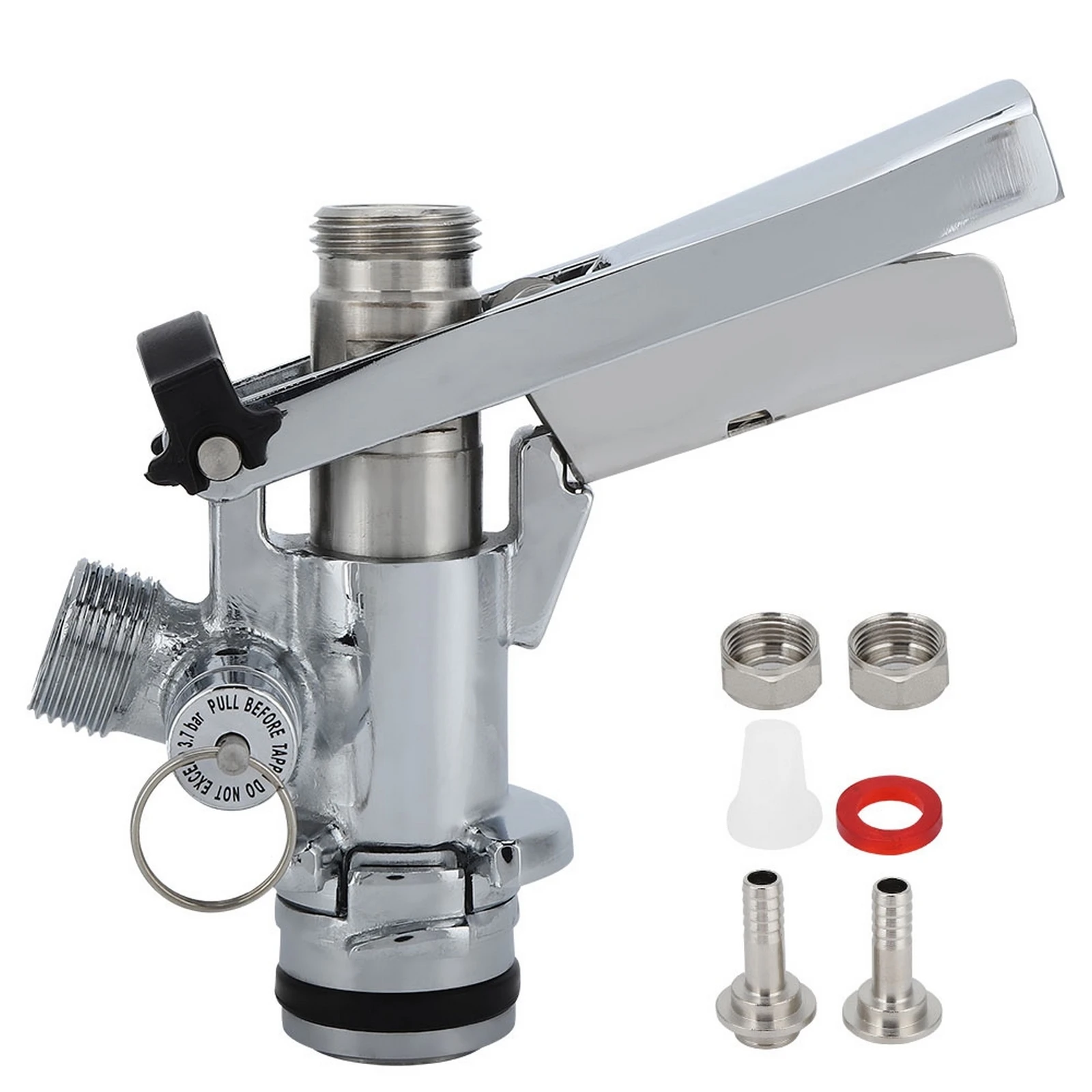 G5/8 U Type Beer Keg Coupler Stainless Beer Tap Distributor Adapter