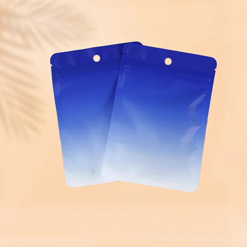 100pcs Matte Double Sided Mylar Flat Zip Lock Package Bags 10x15cm Heat sealable Plastic Zip Bags Pouches with Hang Hole 4
