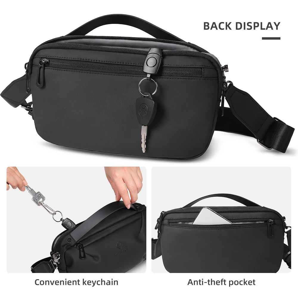 Heroic Knight Waterproof Crossbody Bag Men High Quality Messenger Bag for Mini IPad Casual Stylish Simplicity Fanny Pack for Man