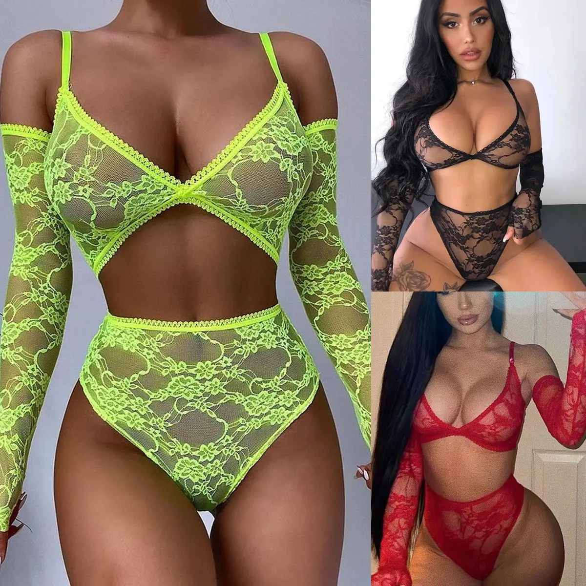 

Women Sexy Lingerie Thongs Women's Underwear Set Woman 2 Pieces Fancy Lace Transparent Bra Erotic Pushup Exotic Lingerie