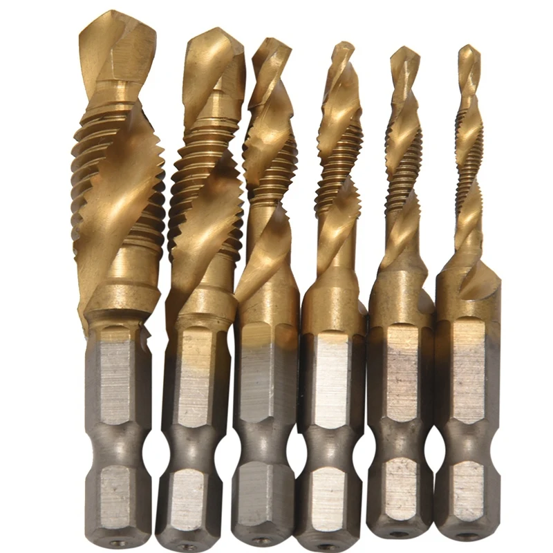 

Набор насадок для дрели, 6 шт., Набор насадок для дрели SAE 6-32NC 8-32NC 10-24NC 10-32NC 12-24NC 1/4-20NC
