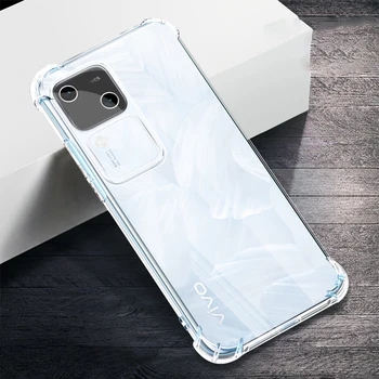 Custodia protettiva per airbag trasparente di lusso per VIVO V30 Pro V30E ME Lite 4G 5G 360 Custodia morbida antiurto per airbag Armor VIVOV30Pro V30Lite