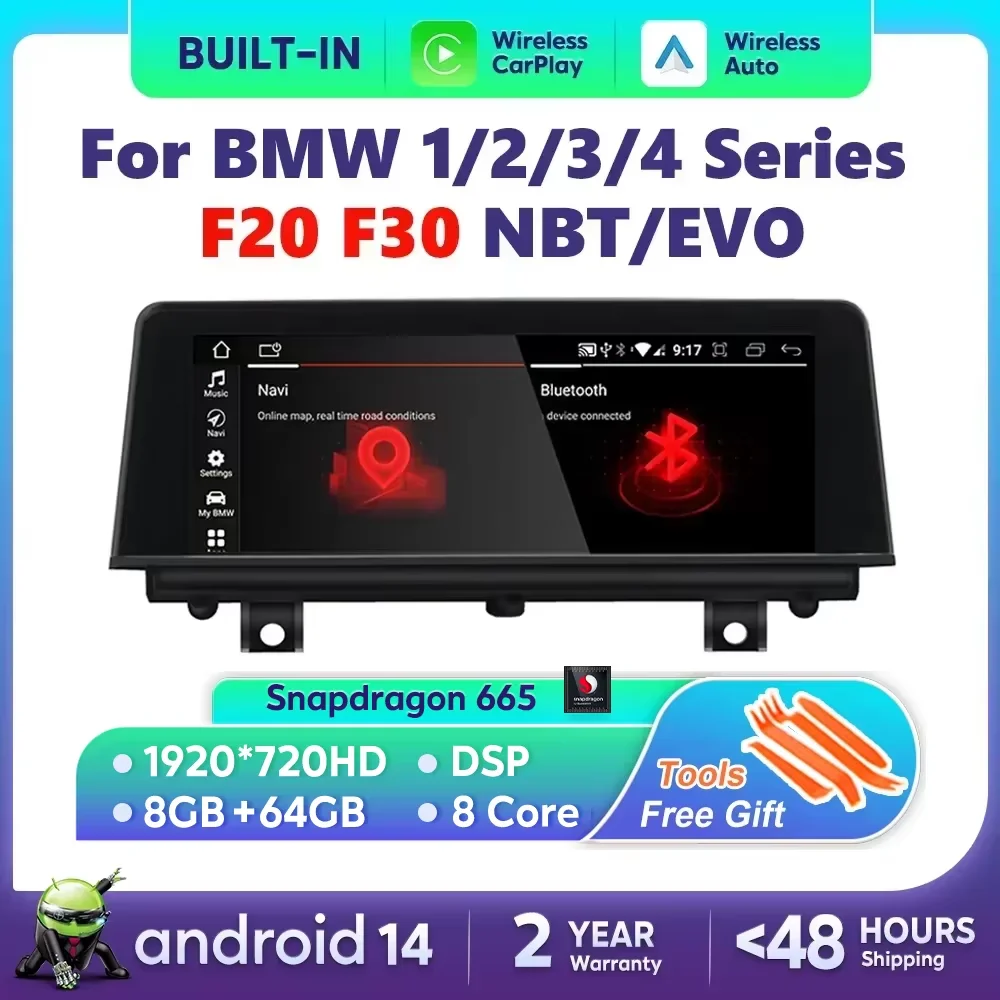 Carplay sans fil Android 14 pour BMW F20 F30 F21 F22 F31 F32 F33 F34 F36 NBT EVO Lecteur multimédia autoradio écran GPS 1 Carplay sans fil Android 14 pour BMW F20 F30 F21 F22 F31 F32 F33 F34 F36 NBT EVO Lecteur multimédia autoradio écran GPS 1