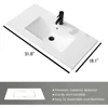 30" Bathroom Vanity Cabinet with Sink Combo Set, Undermount Ceramic Sink, Matte Black Faucet, High-Definition Mirror 5