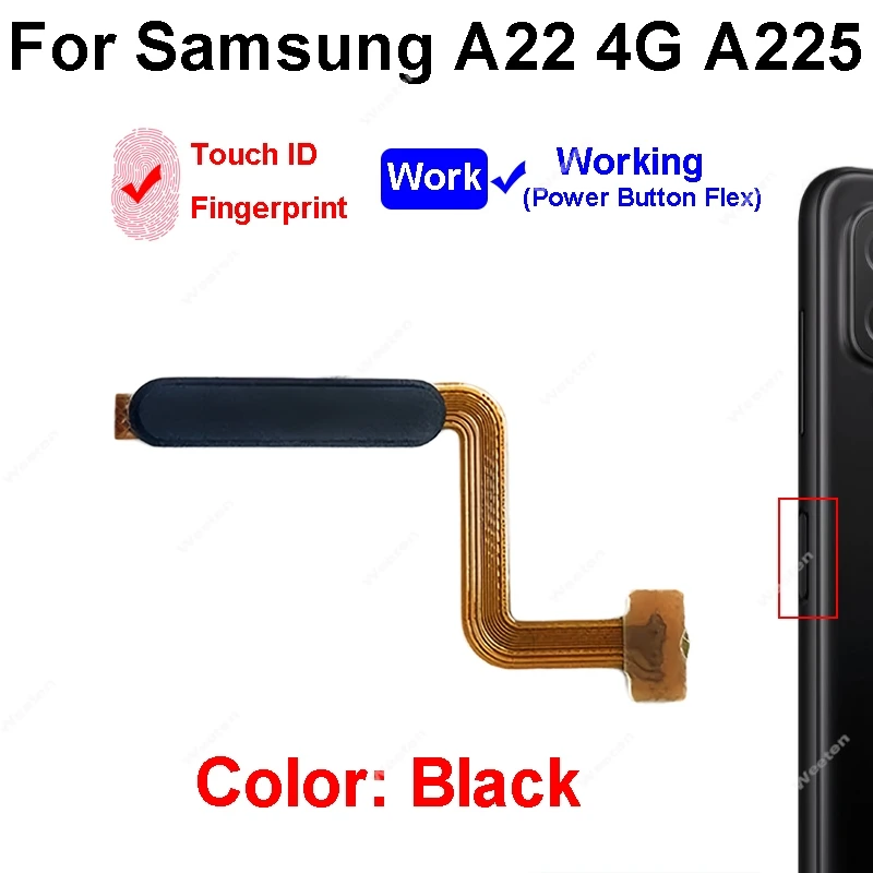 Premium Fingerprint Sensor Flex Cable with Power Button - Replacement Parts