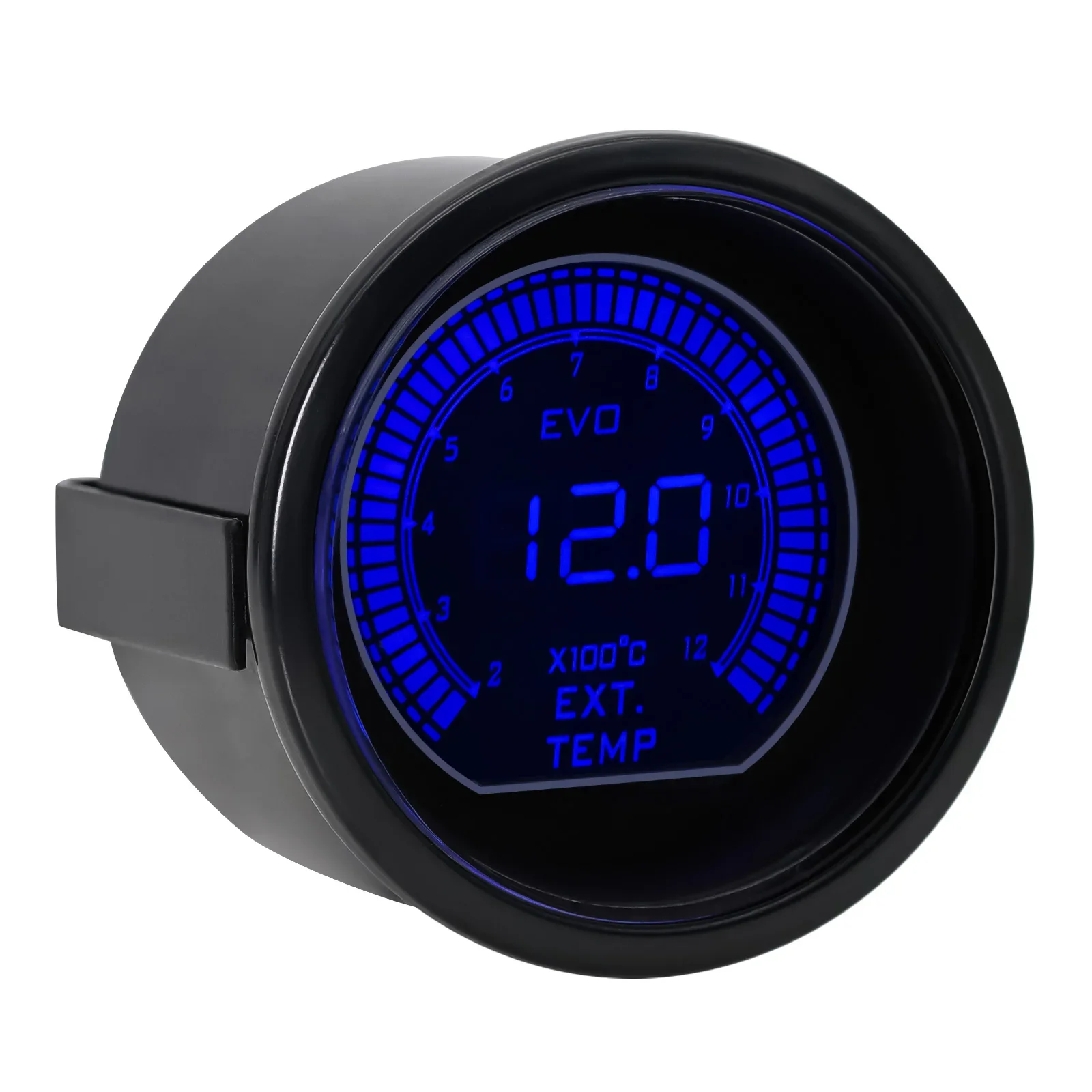 52mm Universal Exhaust Gas Temp EGT Gauge Car LED Digital LED Dual Colors Backlight With Sensor 2~12x100 Celsius For 12V Car