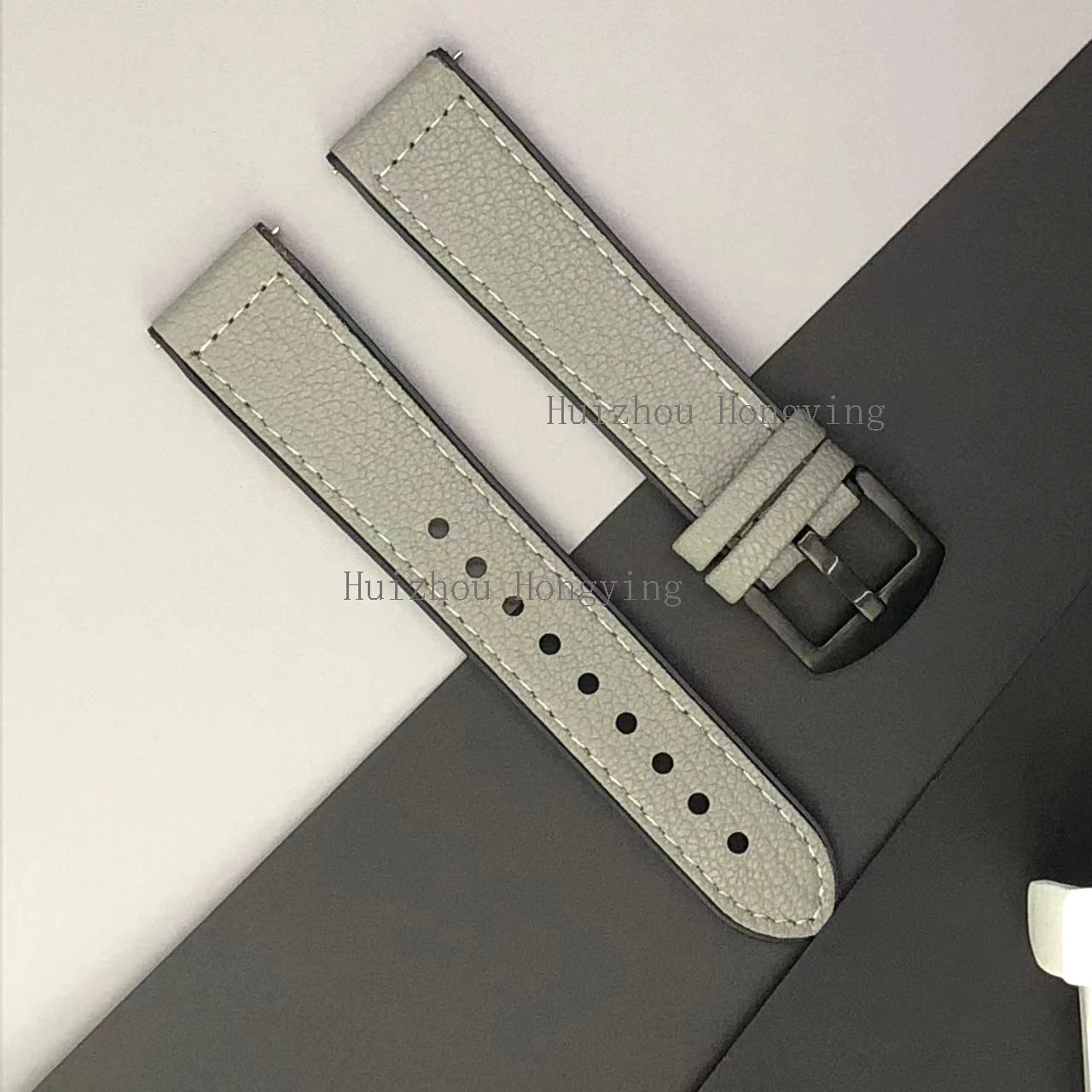 Premium PU Leather Smart Watch Band - 22mm/20mm Adjustable Strap