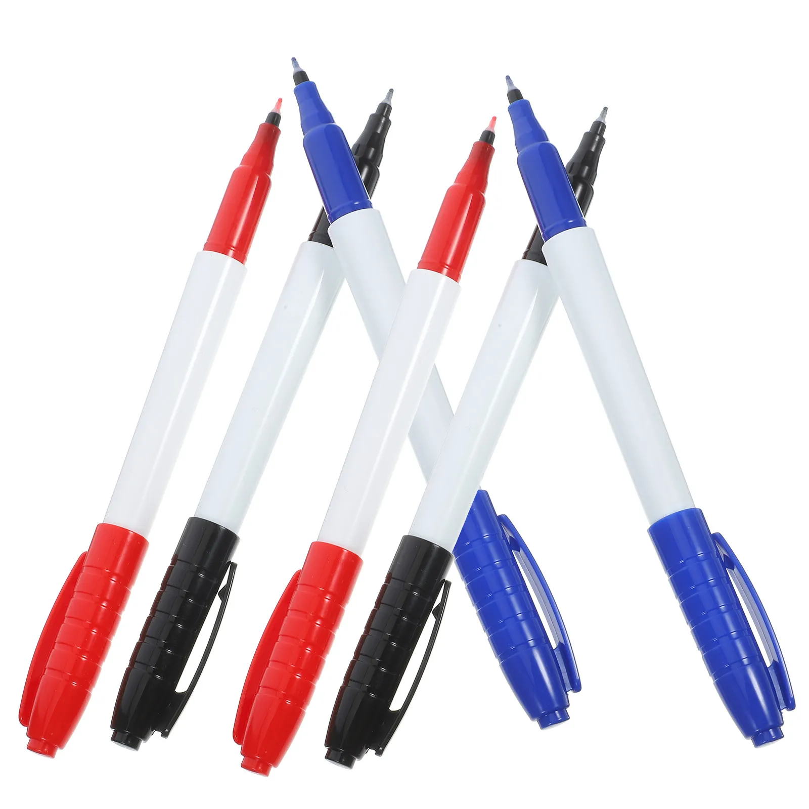 6개 휴대용 화이트보드 펜 마커 드라이 이레이즈 마커 대량 교실용 지울 수 있는 크레용