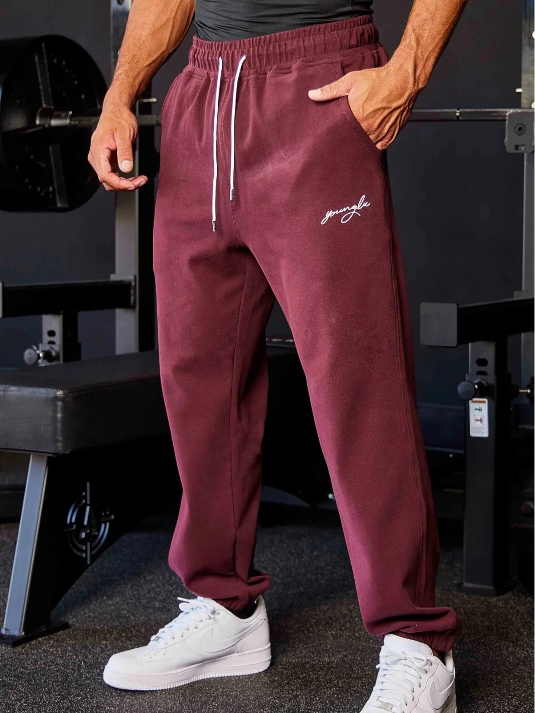 

Fashion Men's Clothing Drawstring Casual Pants Gym Running Training Trousers Joggers Sweatpants Men Sports Fitness Cotton Pants