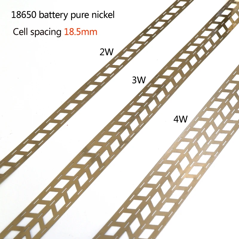 1M 18650 배터리 순수 니켈 스트립 2W/3W/4W 원통형 셀 벌집형 니켈 테이프 셀 간격 18.5mm(배터리 홀더 제외)