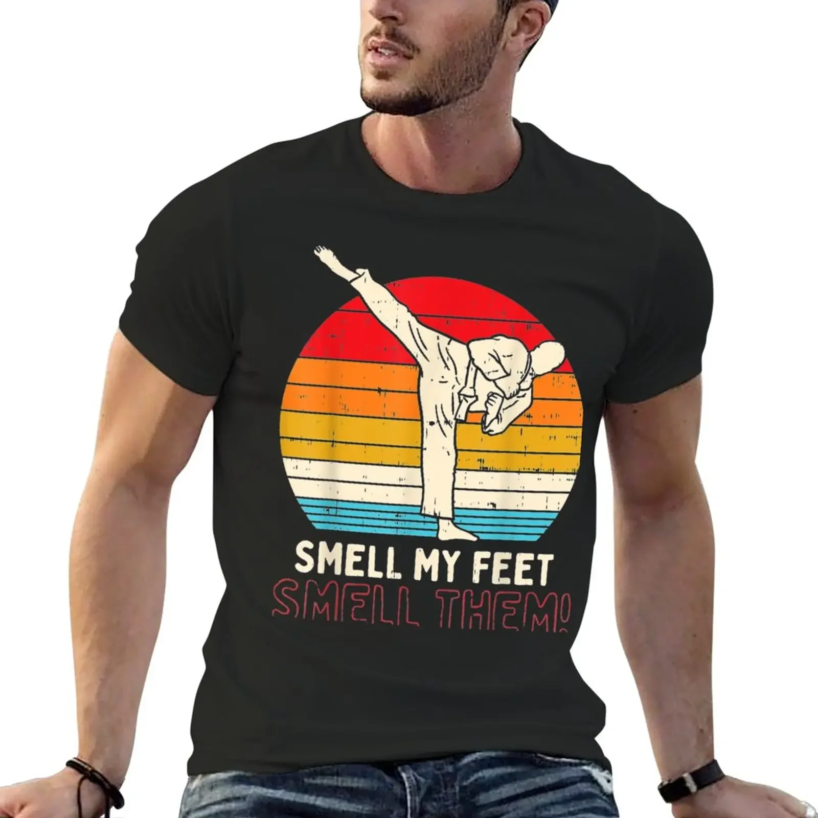 

Smell My Feet Smell Them Karate Taekwondo T-Shirt graphics blacks sweat shirts, men