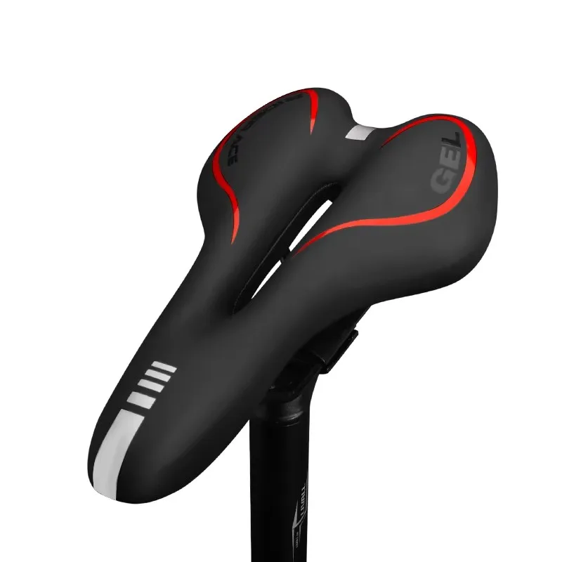 Bicycle Saddle Silicone Cushion PU Leather Surface