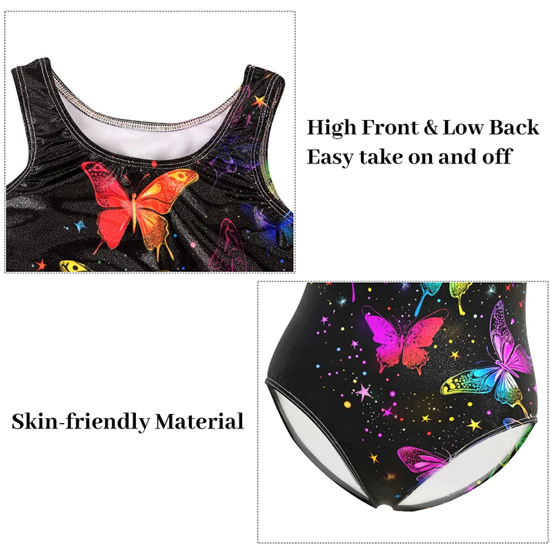 Girls Gymnastics Leotards Toddler Sleeveless Leotards Dance Outfit with Matching Shorts Hairband for Kids children dance leotards gymnastics dancewear sets