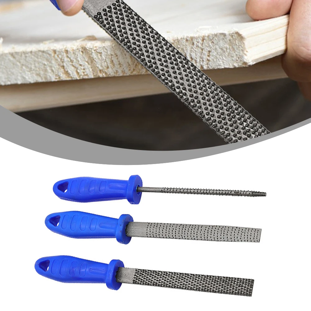 

3pcs 260MM Wood Files Set Carbon Steel Needle File Round/Semicircular/flat Rasp File For Plastic Ceramic Glass Grinding