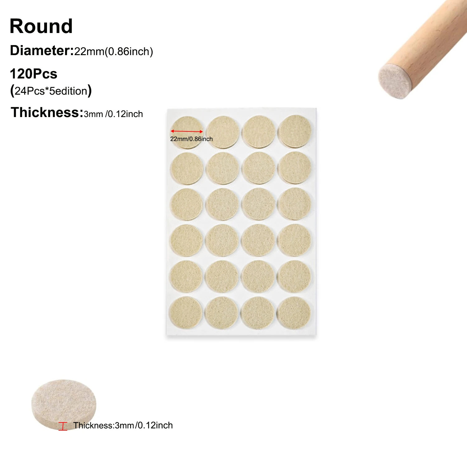 Felt Furniture Pads: Self-Adhesive Floor Protectors